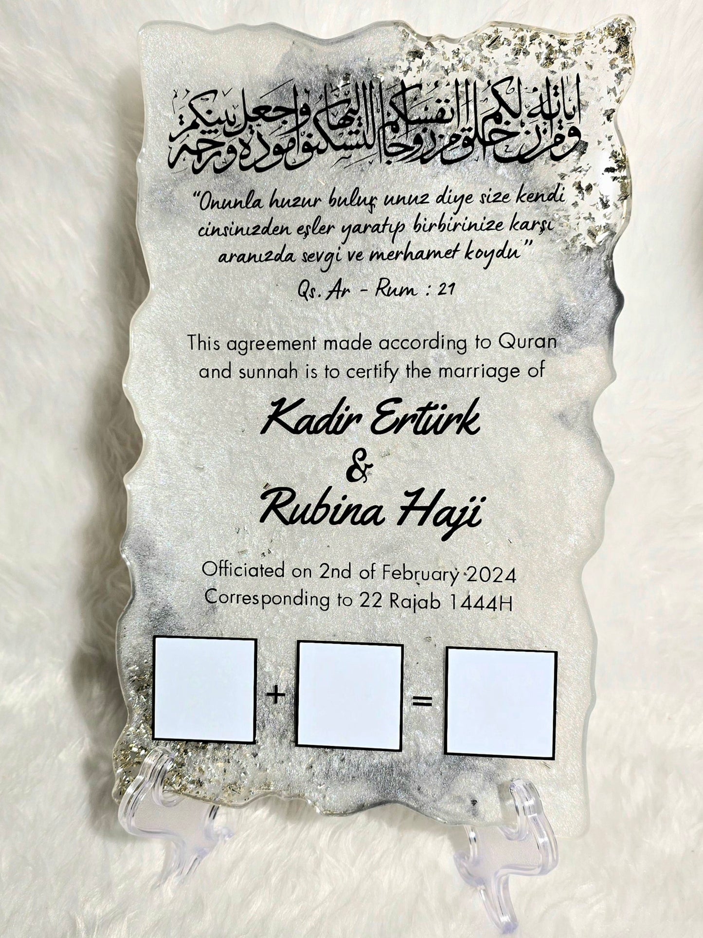 Nikkah Resin Art